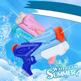 Pistol cu Apa pentru Copii, Rezervor, Pentru Piscina/Plaja, Vivimall, 6ani+,  3 duze, Roz, 770ML - vivimall.ro