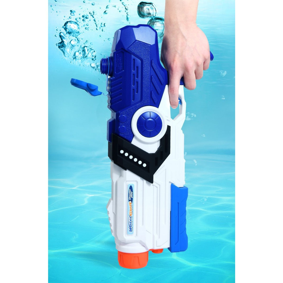 Pistol Cu Apa Pentru Copii, Rezervor, Pentru Piscina/Plaja, 6Ani+, Albastru/Multicolor, 2000Ml - vivimall.ro