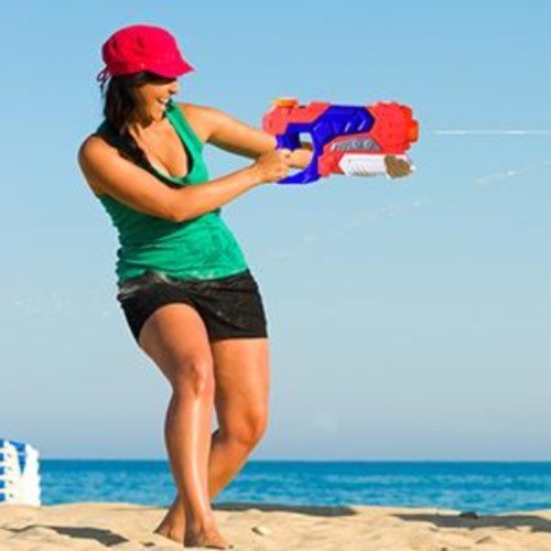 Pistol Cu Apa Pentru Copii, Rezervor, Pentru Piscina/Plaja, 6Ani+, Roz/Albastru, 550Ml - vivimall.ro