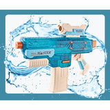 Pistol cu Apa Electric, Vivimall, +6 Ani, Rezervor 500 ml, Incarcare USB, din Plastic, 43 x 5.5 x 30 cm, Albastru - vivimall.ro