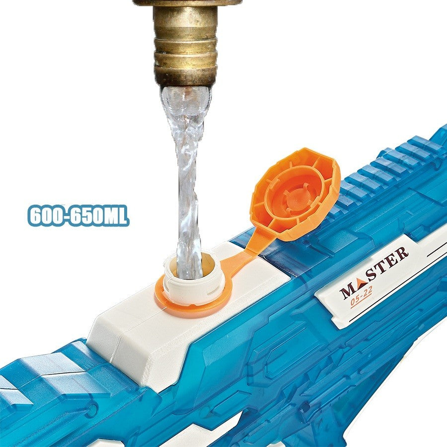 Pistol Cu Apa Electric, +6 Ani, Rezervor 650 Ml, Incarcare Usb, Din Plastic, 59 X 23 X 6 Cm, Albastru - vivimall.ro