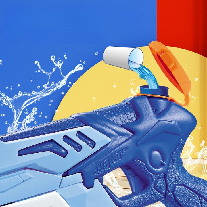 Pistol Cu Apa Pentru Copii, Rezervor 300Ml, Maner De Transport, Pentru Piscina/Plaja, Lungime 31.5 Cm, Jucarie Distractiva, 3Ani+, Albastru/Alb - vivimall.ro