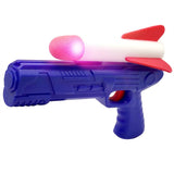 Pistol de Jucarie, Flippy, cu Lansator de Racheta, din Polistiren/Plastic, Lumina LED, +3 Ani, Albastru/Rosu - vivimall.ro