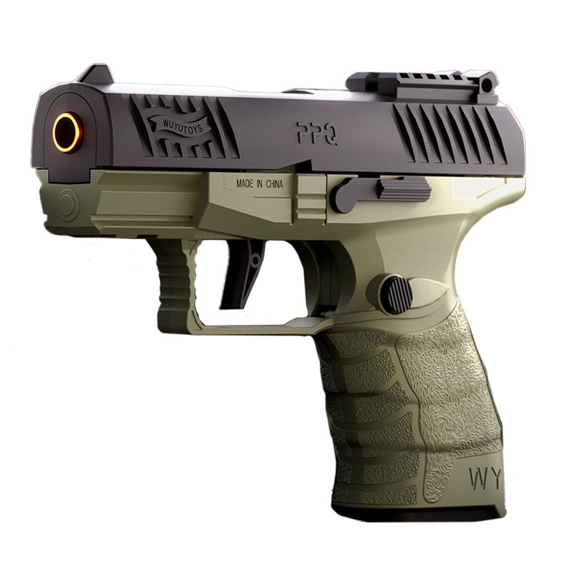 Pistol De Jucarie Gx4 Cu Ejectie, De Explozie De Buzunar, Makara Blowback, Gloante Moi Pentru Copii, Negru