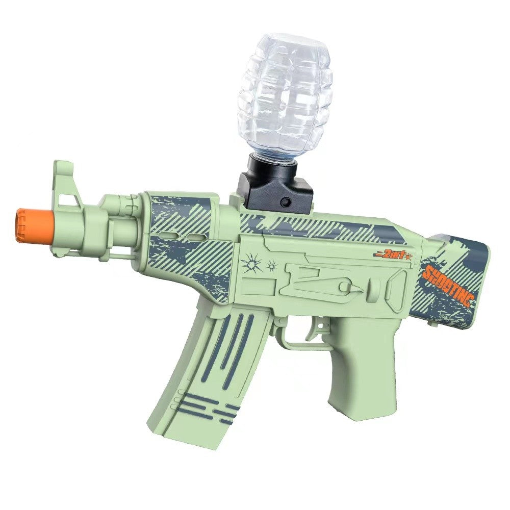 Mitraliera De Jucarie Electrica Cu Bile De Hidrogen De Gel, Gun Bluster, Tragere In Rafala, Varsta Peste 6 Ani, Ochelari De Protectie, 5000 De Bile Incluse, Cablu De Incarcare, Ak47