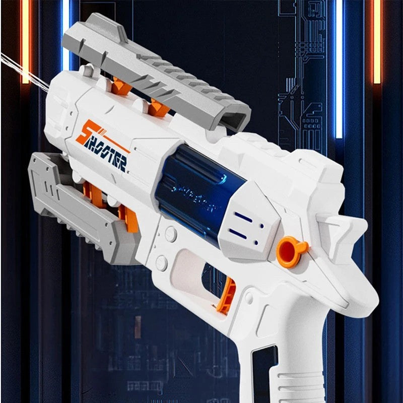 Pistol Manual cu Apa, Vivimall, Jucarie Pistol cu Apa Sigur Pentru Copii, Design Nou S-Shooter Atractiv, 23 x 14.5 cm, Alb - vivimall.ro