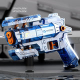 Pistol Manual cu Apa, Vivimall, Jucarie Pistol cu Apa Sigur Pentru Copii, Design Nou S-Shooter Atractiv, 23 x 14.5 cm, Albastru Transparent - vivimall.ro