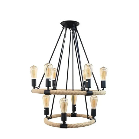 Lustra Rustica, 10*E27 - vivimall.ro