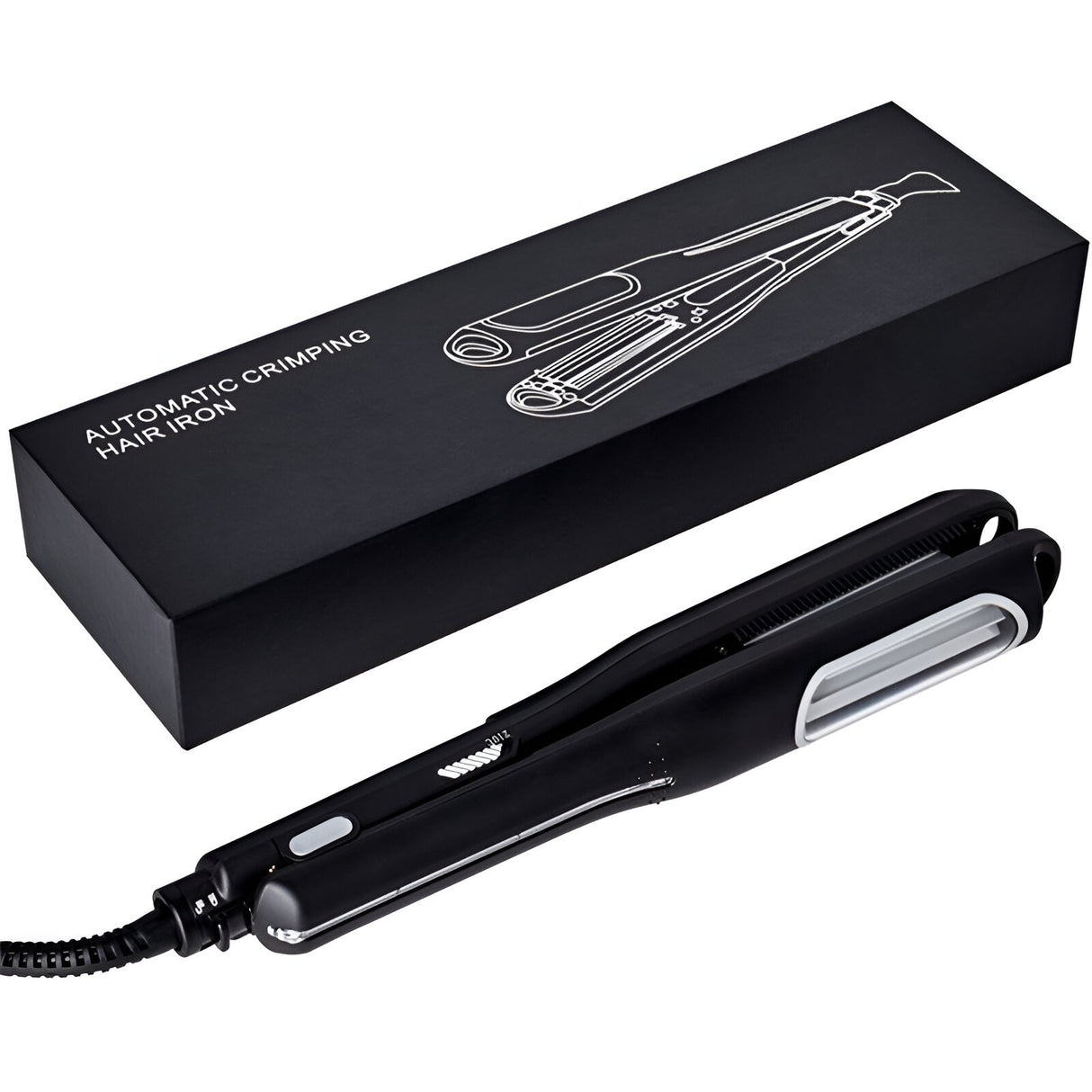 Placa pentru Ondularea Parului, Vivimall, din Ceramica, Max 210 Grade, Lumina LED, 2 Setari de Temperatura, Functie de Blocare, 31x3.5 cm, Negru - vivimall.ro