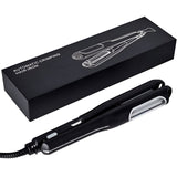 Placa pentru Ondularea Parului, Vivimall, din Ceramica, Max 210 Grade, Lumina LED, 2 Setari de Temperatura, Functie de Blocare, 31x3.5 cm, Negru - vivimall.ro