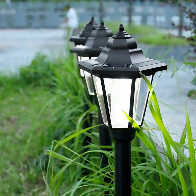Lampa Solara Hexagonala De Gradina, Alb Cald - vivimall.ro