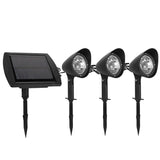 Lampa solara de tip decoratiune pentru gradina, Vivimall, model 3 felinare, alb rece