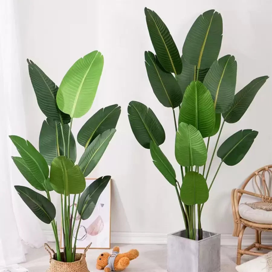 Planta Artificiala Pasarea Paradisului (Strelitzia Nicolai), 11 Frunze, Fara Ghiveci
