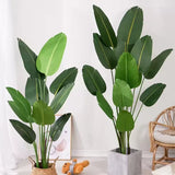 Planta Artificiala Pasarea Paradisului (Strelitzia Nicolai), 11 Frunze, Fara Ghiveci