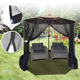 Plasa anti-tantari si insecte Vivimall, pentru umbrela de soare, inaltime 2.4 m, diametru 3.8 metri, circumferinta negru - vivimall.ro