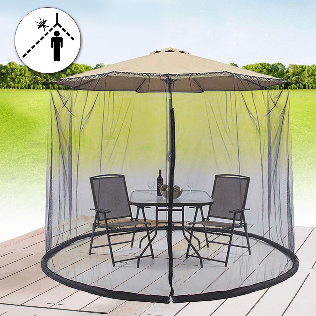 Plasa Anti-Tantari Si Insecte Pentru Umbrela De Soare, Inaltime 2.4 M, Diametru 3.8 Metri, Circumferinta Negru - vivimall.ro