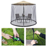 Plasa Anti-Tantari Si Insecte Pentru Umbrela De Soare, Inaltime 2.4 M, Diametru 3.8 Metri, Circumferinta Negru - vivimall.ro