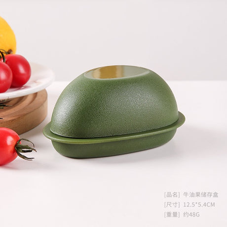 Cutie De Depozitare Si Pastrare A Alimentelor, Plastic, Model Avocado, Verde - vivimall.ro
