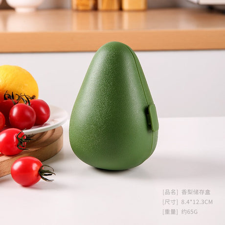 Cutie De Depozitare Si Pastrare A Alimentelor, Plastic, Model Avocado, Verde - vivimall.ro