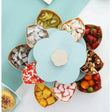 Tava Pentru Servire, Pentru Fructe / Legume / Snackuri, Cu Sertare, Deschidere Rotativa, Pe 2 Straturi, In Forma De Floare, 26 X 26 X 11.5 Cm - vivimall.ro