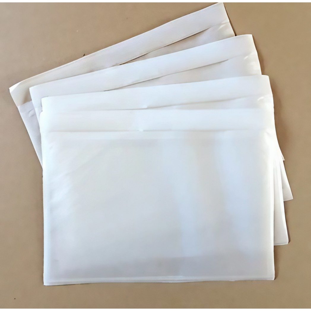 Plicuri port-document C5 set 100 bucăți pentru logistică și e-commerce, vedere din spate