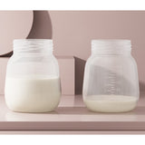 Pompa de San Electrica 2 in 1, Flippy, cu 2 Biberoane, Capacitate 180 ml, Incarcare USB Tip C, 1200 mAh, 2 Moduri, 9 Viteze, Albastru Transparent