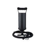 Pompa manuala pentru umflat obiecte gonflabile , colace , saltele , cu 3 adaptori pentru interconectare si furtun, negru, Flippy