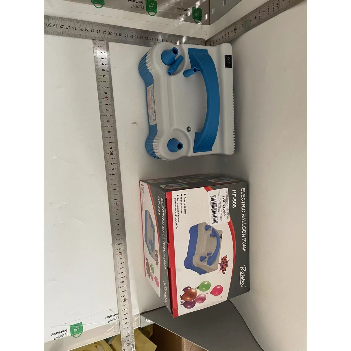 Pompa Electrica De Umflat Baloane, Cu Doua Iesiri, 220V, Putere 680W, Accesorii Petrecere, -Gri - vivimall.ro