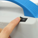 Pompa Electrica de Umflat Baloane, Flippy, cu Doua Iesiri, 220V, Putere 700W, Accesorii petrecere, Albastru-Gri