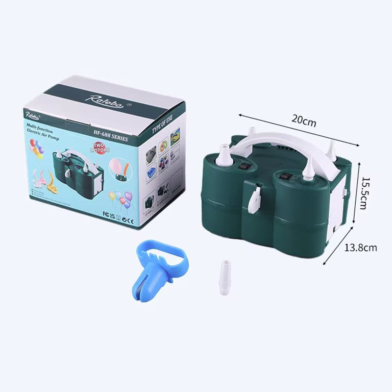 Pompa Electrica De Umflat Baloane, Cu Doua Iesiri, Accesorii Incluse, 220V, Putere 600W, Accesorii Petrecere