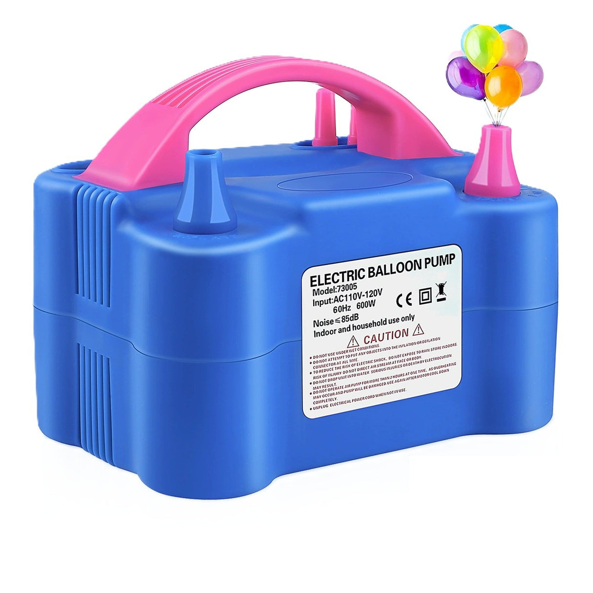 Pompa Electrica Pentru Umflat Baloane, 600 W, Doua Capete De Umflat, Din Plastic, /Roz