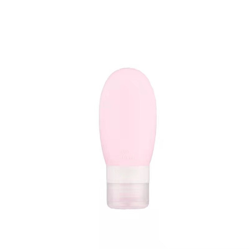 Recipient Portabil Din Silicon Elegant De Voiaj, Sticla De Calatorie, Potrivita Pentru Lotiune, Sampon Si Alte Lichide, Anti-Scurgere, Cu Posibilitate De Reumplere, Capacitate 90Ml, 14Cm, Roz - vivimall.ro