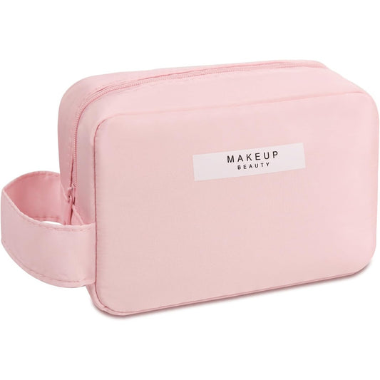 Portfard, Vivimall, cu Maner, Material Impermeabil, pentru Cosmetice, 16 x 11 x 7 cm, Roz - vivimall.ro