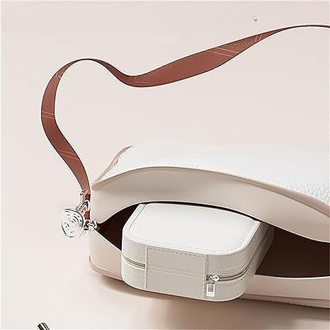 Portfard, Geanta Cosmetice, Cu Oglinda Led, 3 Moduri De Lumina, Incarcare Usb, Baterie 1200 Mah, Pentru Organizarea Cosmeticelor, 4 Compartimente, Imitatie Piele