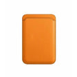 Portofel Flippy MagSafe piele pentru carduri compatibil cu Apple iPhone 12/12 Mini/12 Pro/12 Pro Max,Portocaliu - vivimall.ro