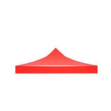 Prelată roșie pentru pavilion de grădină 3x3 m din oxford 700D cu înveliș PVC, vedere frontală