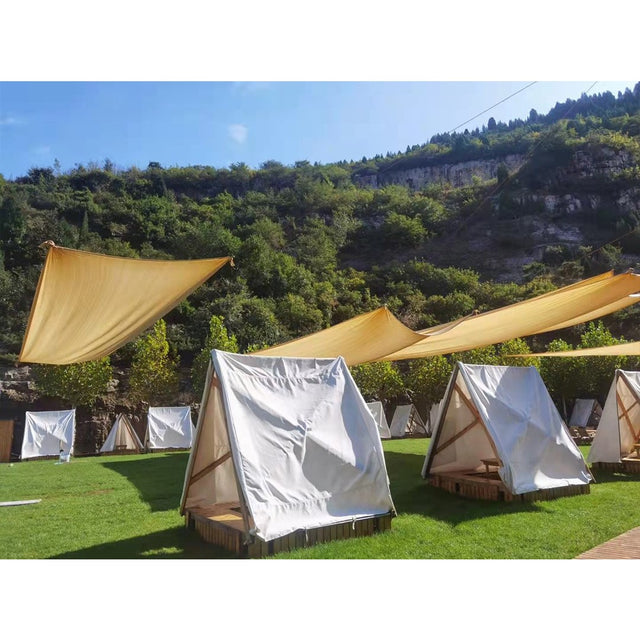 Prelata De Soare/ Copertina De Tip Parasolar, Patrata, 4X6 M, Galbena - vivimall.ro