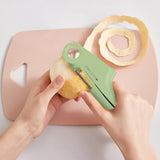 Presa Multifunctionala pentru Usturoi 4in1, Vivimall, Presa, Feliator, Desfacator de Borcane, Curatator Fructe/Legume, 22 x 8.8 cm, Verde - vivimall.ro