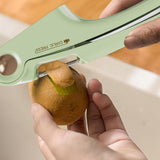 Presa Multifunctionala pentru Usturoi 4in1, Vivimall, Presa, Feliator, Desfacator de Borcane, Curatator Fructe/Legume, 22 x 8.8 cm, Verde - vivimall.ro