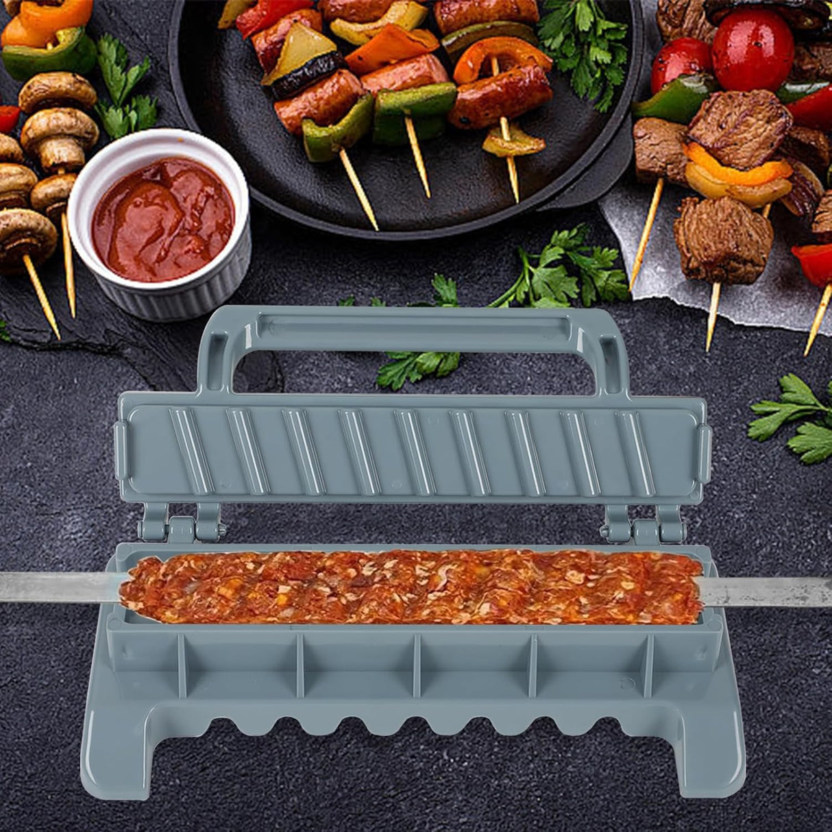 Presa Pentru Carne, Pentru Kebab, Cu Maner, Din Abs, 29 X 7.5 X 2.6 Cm - vivimall.ro
