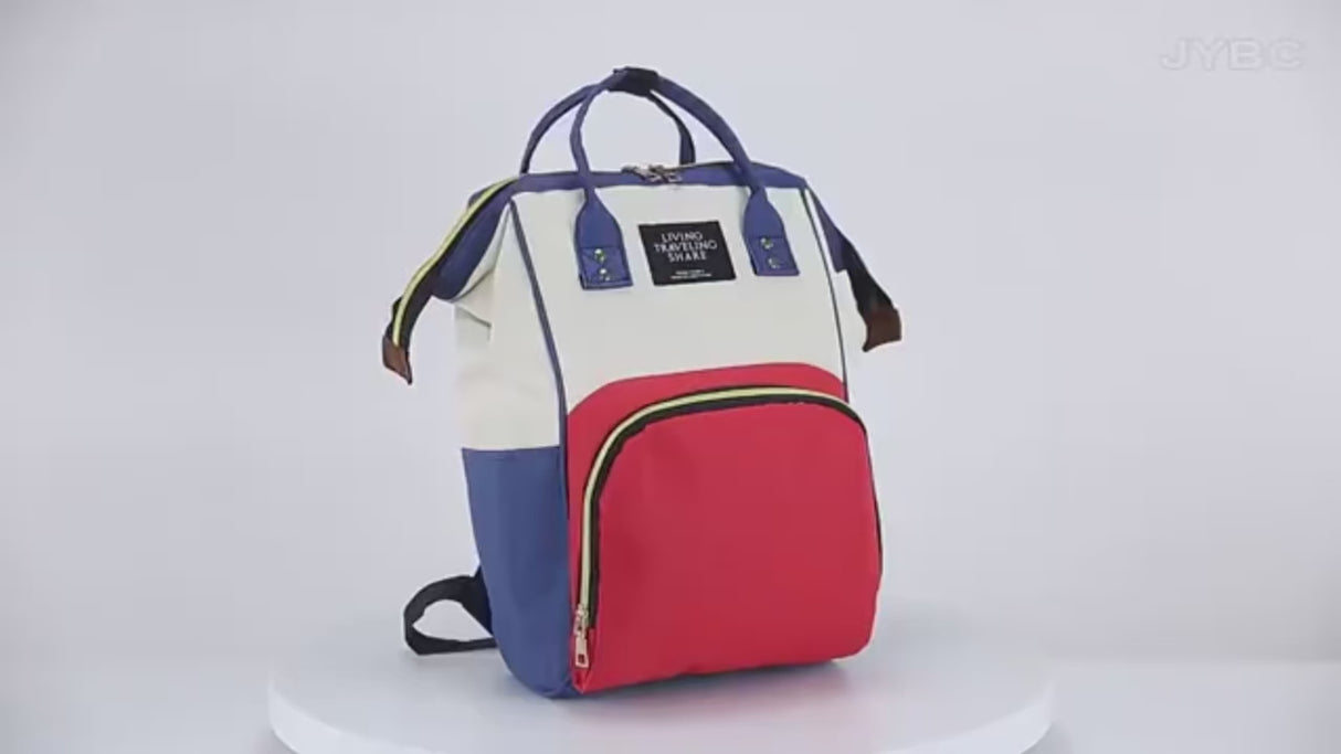 Rucsac Pentru Mamici Alb Rosu | MommyBag 1