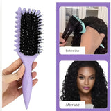 Perie Profesionala pentru Definirea Buclelor,Flippy, pentru Par Cret, Multifuncțională, Mov