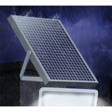 Proiector Led Cu Panou Solar, Senzor De Lumina, Waterproof, 140 Led-Uri Incorporate, 65W, 19.5X17 Cm, 3000 Mah, Ip67, Design Modern, Negru - vivimall.ro