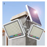 Proiector Led Cu Panou Solar, Senzor De Lumina, Waterproof, 140 Led-Uri Incorporate, 65W, 19.5X17 Cm, 3000 Mah, Ip67, Design Modern, Negru - vivimall.ro