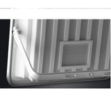 Proiector LED cu Panou Solar Flippy, Senzor de lumina, Waterproof, 96 LED-uri incorporate, 30W, 17x13 cm, IP67, Design Modern, Negru