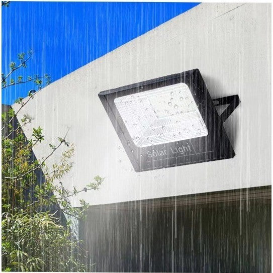 Proiector Led/Lampa Solara De Exterior Rezistent La Apa Ip67, Cu Panou Solar, 220 Led Smd, 100W, Senzor De Lumina, Timer, Cu Telecomanda, 2 Moduri De Iluminat, Kit Montaj Inclus, Lumina Rece, Resigilat - vivimall.ro