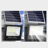 Proiector Led Smd 45W Cu Incarcare Solara, Panou Solar, Cu Telecomanda, Suport Prindere, Material Abs, 1.5Ah, 170 Led-Uri, 133Lm, 13.1X14.5 Cm, Negru - vivimall.ro