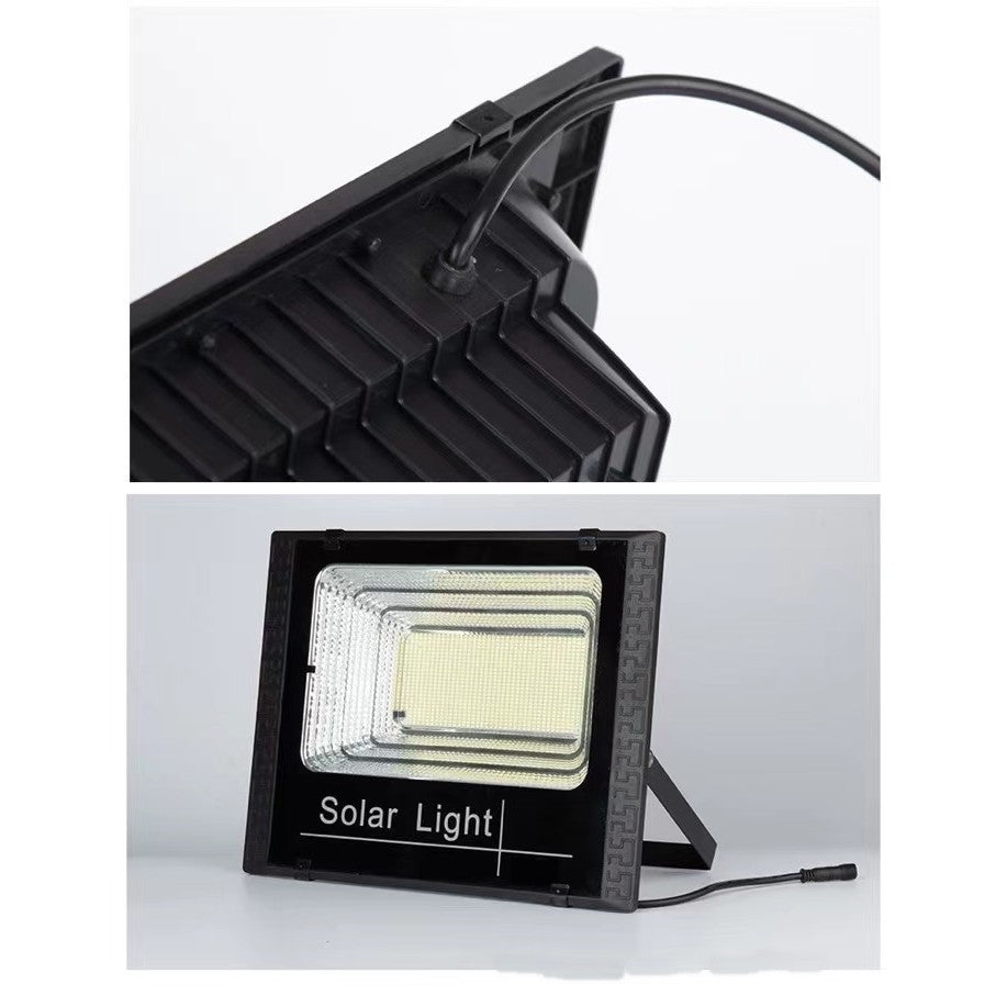 Proiector Led Smd 45W Cu Incarcare Solara, Panou Solar, Cu Telecomanda, Suport Prindere, Material Abs, 1.5Ah, 170 Led-Uri, 133Lm, 13.1X14.5 Cm, Negru - vivimall.ro