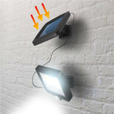 Lampa Solara Led 120 Cob, 6 Le, Senzor De Lumina Si Miscare, Lungime Cablu 4.8 M, Lumina Alba - vivimall.ro