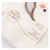 Prosop Absorbant, Flippy, din Bumbac, pentru Bebelusi, 19x28 cm, Model Panda, Alb